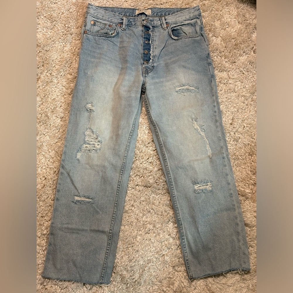 We the Free Distressed Straight Leg Denim - Size 27